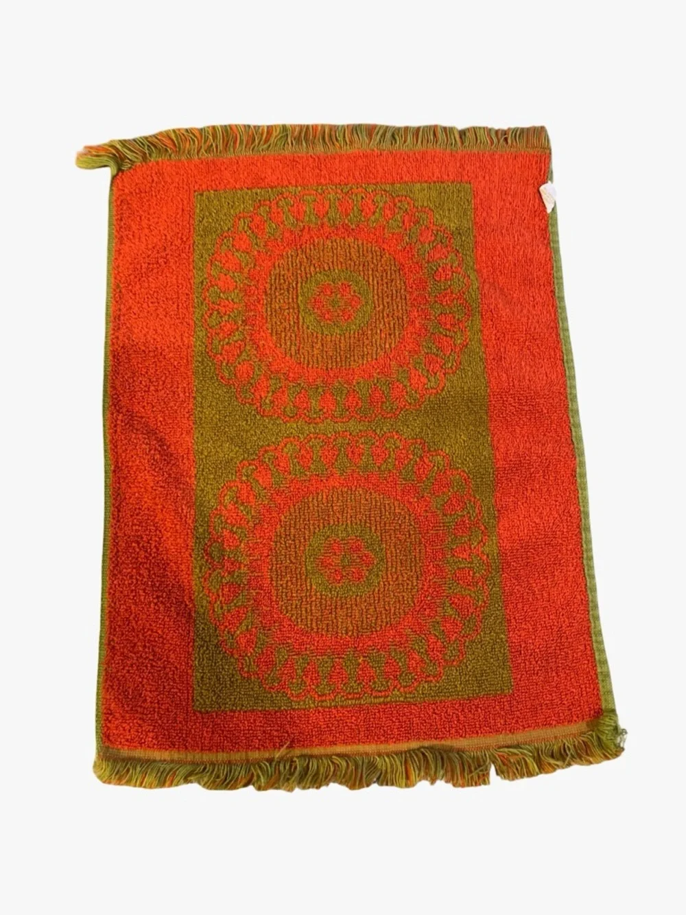 Springmaid Vintage Hand Towels (3) Orange Yellow (3) Multicolor Reversible